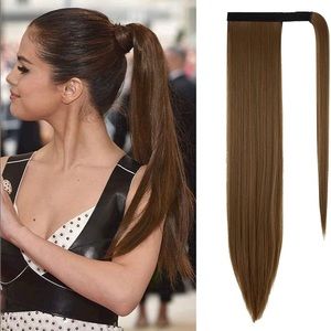 28 Inch Ponytail Extension Wrap Around Ponytail Long Straight Hair Extensions
